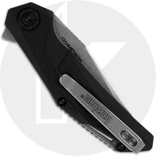 Kershaw Camshaft 1370 - SpeedSafe Assist - Value Priced EDC - Stonewash Clip Point - Black GFN - Flipper Folder