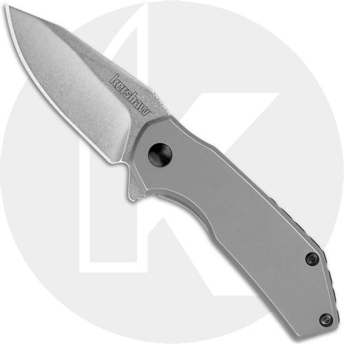 Kershaw Valve 1375 - SpeedSafe Assist - Value Priced EDC - Stonewash Clip Point - Bead Blast Stainless Steel - Flipper Folder