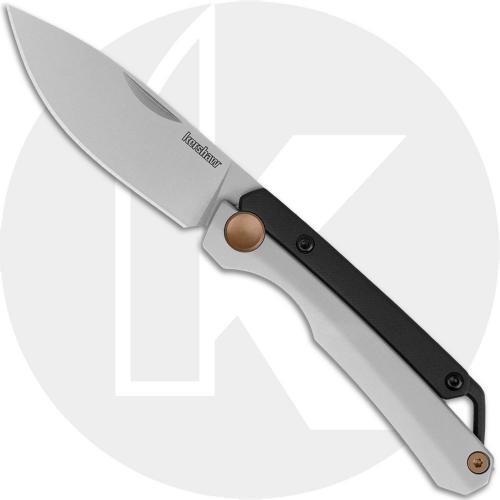 Kershaw Esteem 2032 - Beadblast Drop Point - Beadblast SS and Polished G10 - Slip Joint Folder