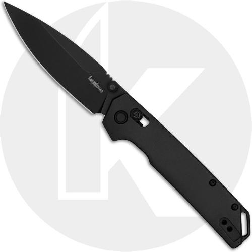 Kershaw Iridium 2038BLK Knife - Black D2 Blade - KVT Bearings - Black Aluminum