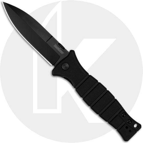 Kershaw 3425 XCOM Les George Tactical Folder Black Spear Point Black GFN Liner Lock