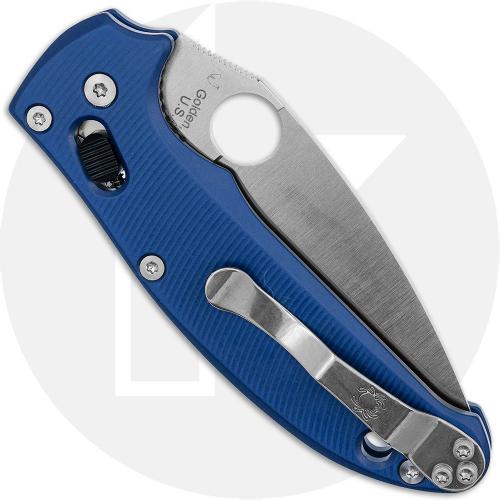 MODIFIED Spyderco Manix 2 Knife with CRUWEAR Blade + Exclusive AWT Linerless Manix Midnight Blue Scales + Light Spring Kit