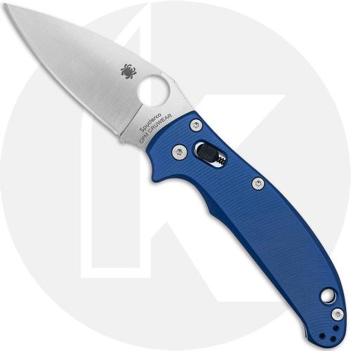 MODIFIED Spyderco Manix 2 Knife with CRUWEAR Blade + Exclusive AWT Linerless Manix Midnight Blue Scales + Light Spring Kit