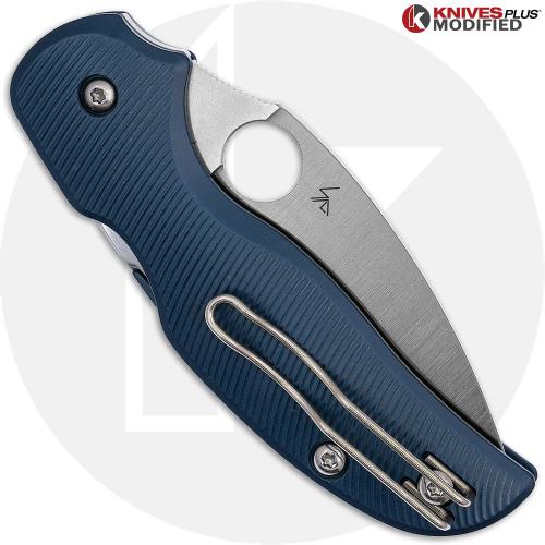 MODIFIED Spyderco Sage 5 Lightweight - CPM SPY27 - AWT Exclusive Midnight Blue Contoured Scales