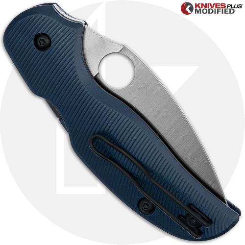 MODIFIED Spyderco Sage 5 Lightweight - MagnaCut - AWT Exclusive Midnight Blue Contoured Scales