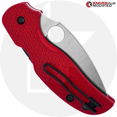 MODIFIED Spyderco Sage 5 LW Salt Knife - Magnacut - Red Dragon Rit Dyed Handle