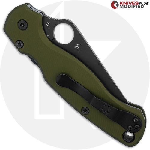 MODIFIED Para Military 2 Salt DLC MagnaCut Knife + AWT Agent OD Green Scales