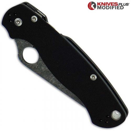 ZZZ MODIFIED Spyderco Para Military 2 - Acid Stonewash - Black G10 ...