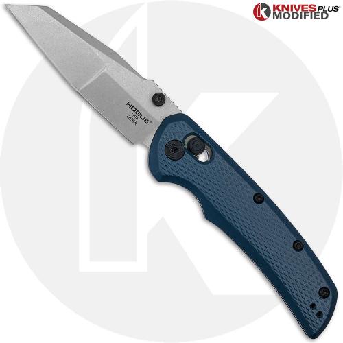 MODIFIED Hogue Deka - MagnaCut Wharncliffe - AWT Exclusive Midnight Blue Scales - Checker Milling