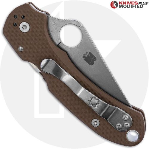 MODIFIED Spyderco Para 3 Knife 15V Sprint Run + AWT Skinny Cut