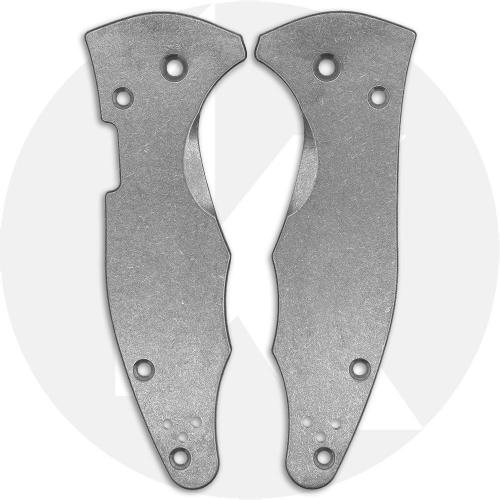 KP Custom Titanium Scales for Spyderco Yojimbo 2 Knife - Stonewash Finish