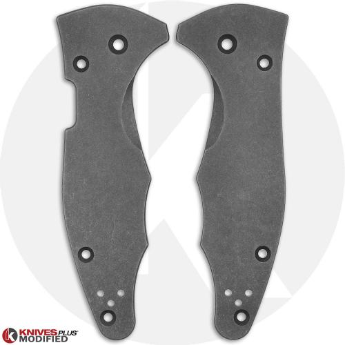 KP Custom Titanium Scales for Spyderco Yojimbo 2 Knife - Blasted + Stonewashed