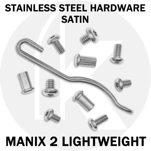 Stainless Replacement Hardware Screw Set for Spyderco Manix 2 Lightweight