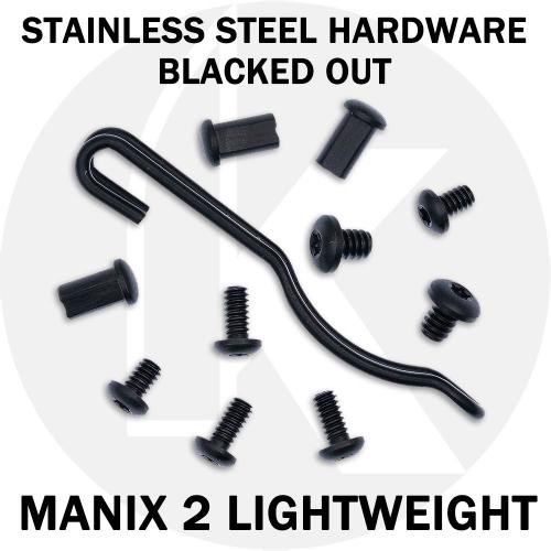 Stainless Replacement Hardware Screw Set for Spyderco Manix 2 Lightweight