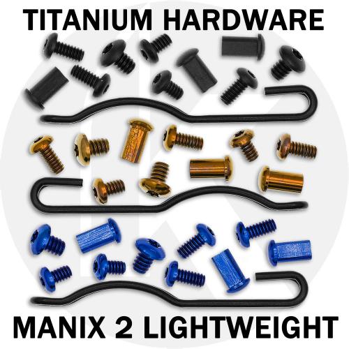 Titanium Replacement Hardware Screw Set for Spyderco Manix 2 Lightweight