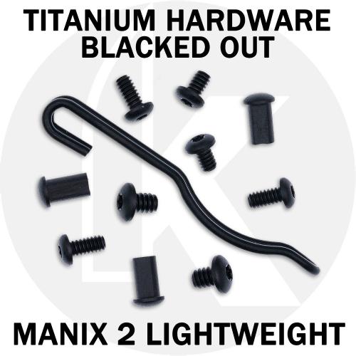 Titanium Replacement Hardware Screw Set for Spyderco Manix 2 Lightweight