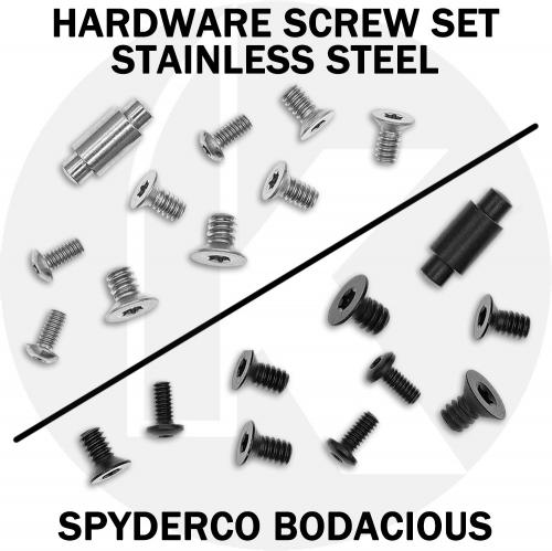 Stainless Replacement Hardware Screw Set for Spyderco Bodacious