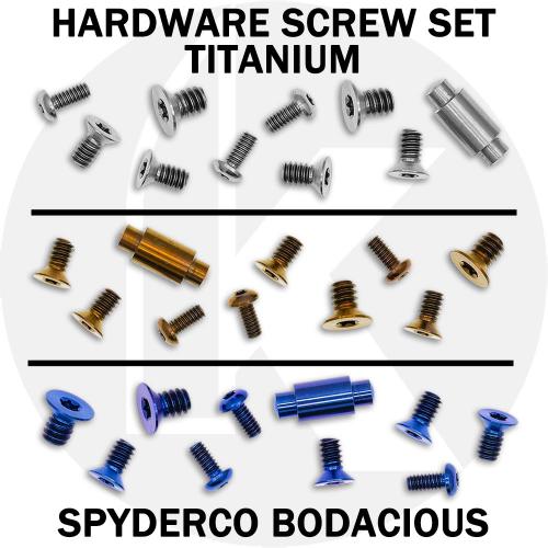 Titanium Replacement Hardware Screw Set for Spyderco Bodacious