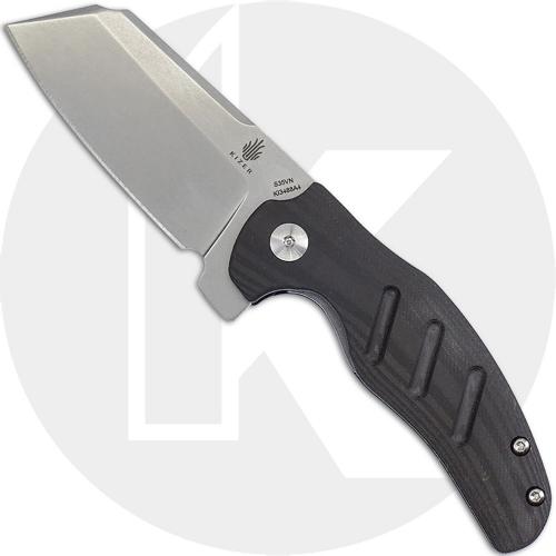 Kizer c01c Mini Sheepdog Ki3488A4 - Chris Conaway - Stonewash Cleaver Style - Carbon Fiber - Liner Lock Flipper Folder