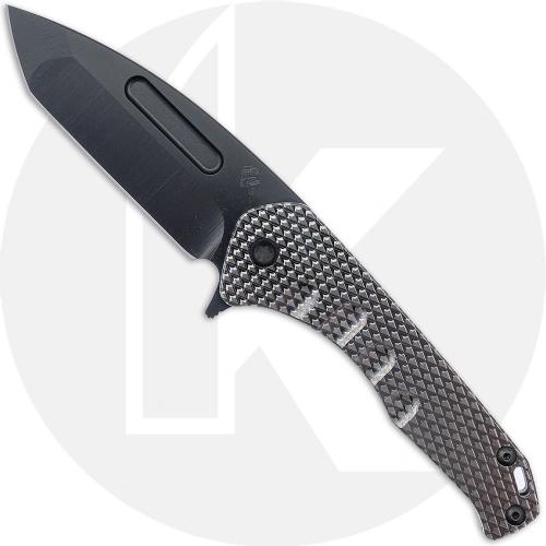 Medford Praetorian Slim Flipper - PVD S45VN Tanto - Tumbled Gun Grip Ti - Frame Lock Folder - USA Made