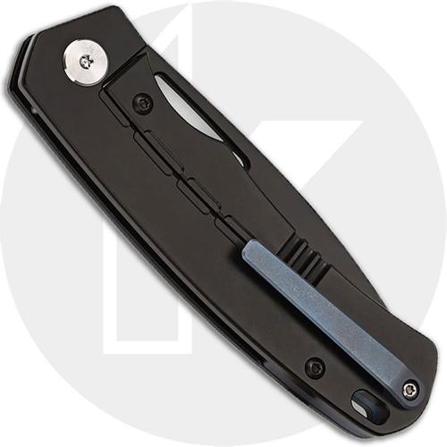 QSP Puffin Knife QS127-A - Black Ti S35VN Drop Point - Black Titanium and Carbon Fiber - Frame Lock Folder