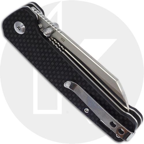 QSP Penguin Knife QS130-E - 2 Tone Satin D2 Sheepfoot - G10 with Carbon Fiber Overlay - Liner Lock Folder