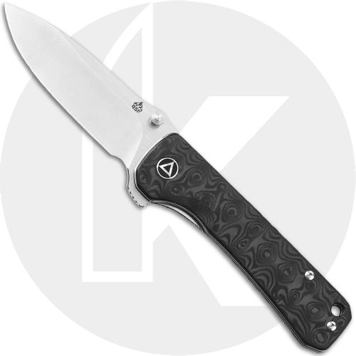 QSP Hawk Knife QS131-C - Satin S35VN Drop Point - Black Carbon Fiber - Liner Lock Flipper Folder