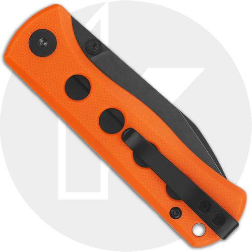 QSP Canary Folder QS150-B2 Knife - Blackwash 14C28N Drop Point - Orange G10