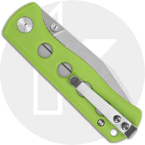 QSP Canary Folder QS150-C1 Knife - Stonewash 14C28N Drop Point - Neon Green G10