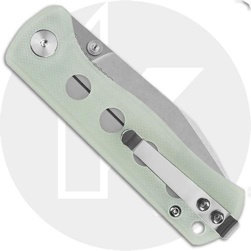 QSP Canary Folder QS150-E1 Knife - Stonewash 14C28N Drop Point - Jade G10