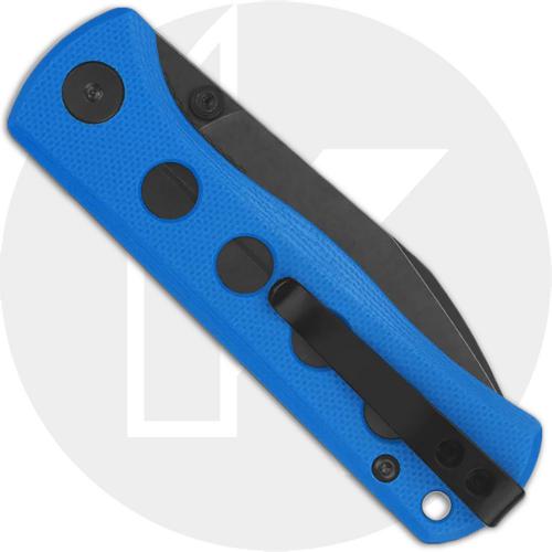 QSP Canary Folder QS150-I2 Knife - Blackwash 14C28N Drop Point - Blue G10