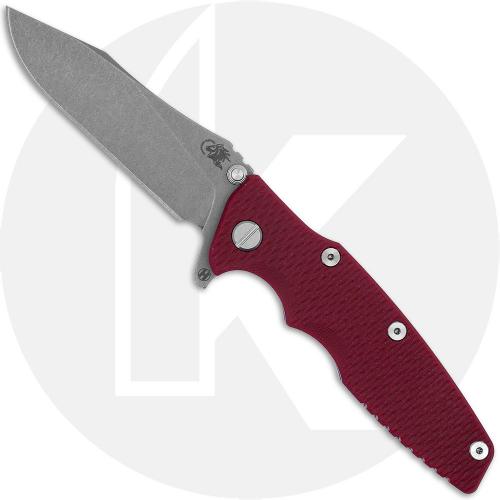 Rick Hinderer Eklipse 3.5 Knife - Slicer - Working Finish - Red G10