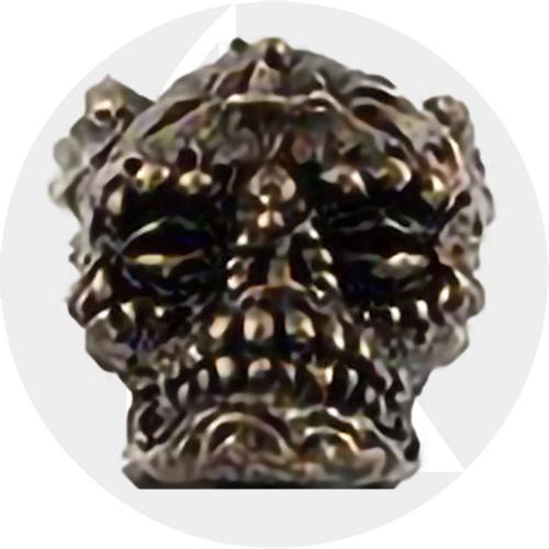 Schmuckatelli Aquilo Sugar Skull Solid Bronze Premium Bead - Oil Rubbed Finish - AORBO