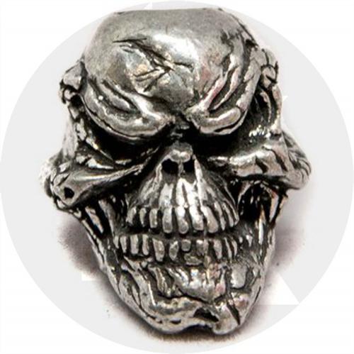 Schmuckatelli Grins Pewter Bead - Pewter Finish - GP