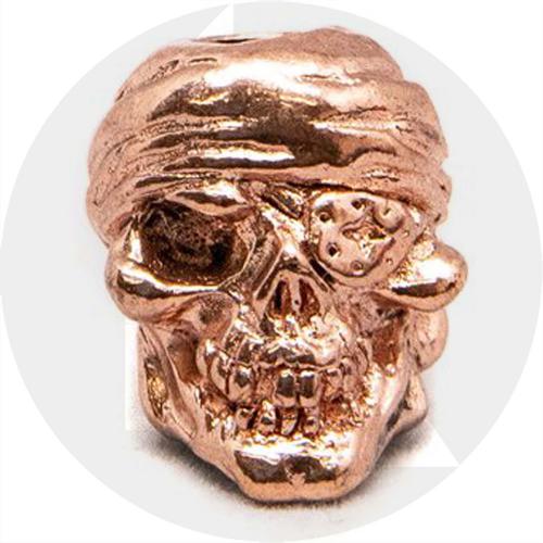 Schmuckatelli One Eyed Jack Pewter Bead - Antique Copper Finish - OJAC