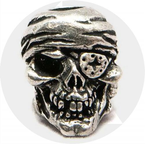 Schmuckatelli One Eyed Jack Pewter Bead - Pewter Finish - OJP