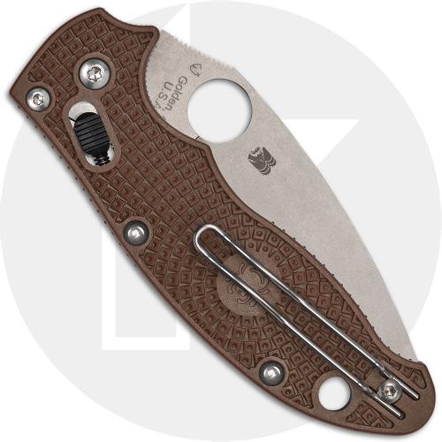 Spyderco Manix 2 Lightweight C101PBN15V Knife - Sprint Run - 15V Leaf Blade - Brown FRCP - USA Made