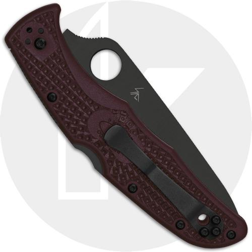 Spyderco Endura 4 Lightweight C10BGBKP Knife - Sprint Run - TiCN CTS PD#1 Drop Point - Burgundy FRN