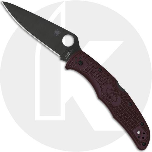 Spyderco Endura 4 Lightweight C10BGBKP Knife - Sprint Run - TiCN CTS PD#1 Drop Point - Burgundy FRN