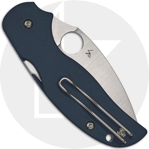 Spyderco Sage 5 C123GPCBL Knife - CPM SPY27 Leaf - Cobalt Blue G10