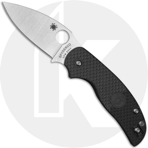 Spyderco C123PBK Sage 5 Lightweight Knife - Satin Blade - Black FRN Handle with Compression Lock