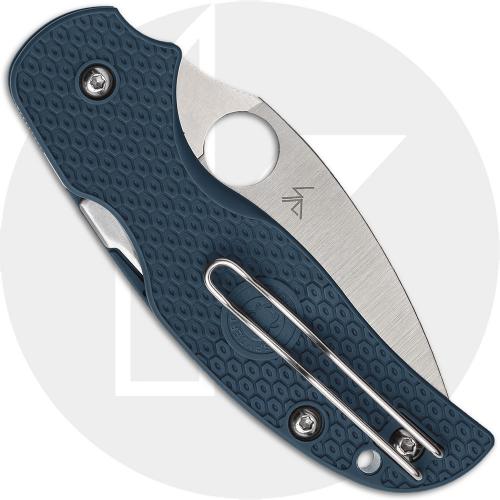 Spyderco Sage 5 Lightweight C123PCBL Knife - CPM SPY27 Leaf - Cobalt Blue FRN