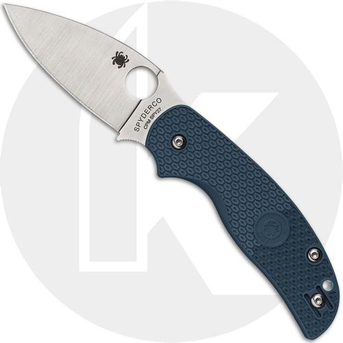 Spyderco Sage 5 Lightweight C123PCBL Knife - CPM SPY27 Leaf - Cobalt Blue FRN