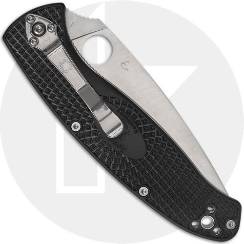 Spyderco Resilience Lightweight - C142PBK - Value Folder - Plain Edge - Black FRN - Liner Lock Folding Knife