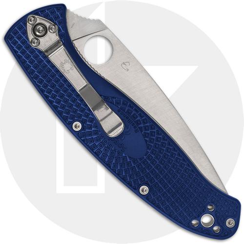 Spyderco Resilience Lightweight S35VN - C142PBL - Plain Edge - Blue FRN - Liner Lock Folding Knife