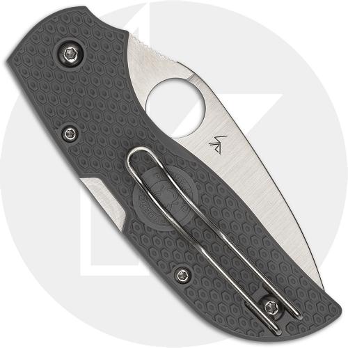 Spyderco C152PGY Chaparral Lightweight EDC Knife Leaf Blade Gray FRN Handle