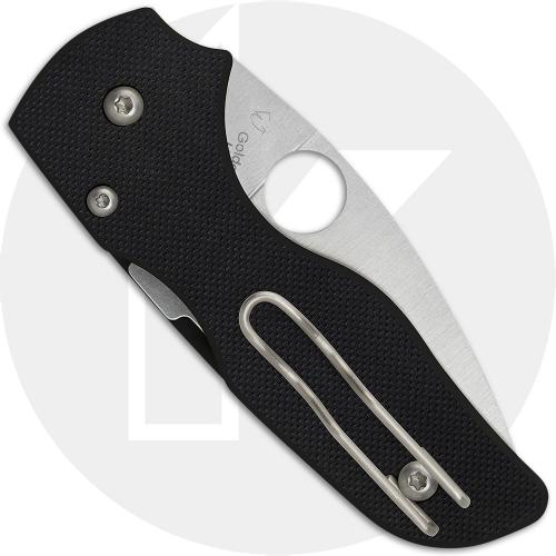 Spyderco C230GP Lil Native Compact EDC Folding Knife Leaf Blade Black G10 with Compression Lock