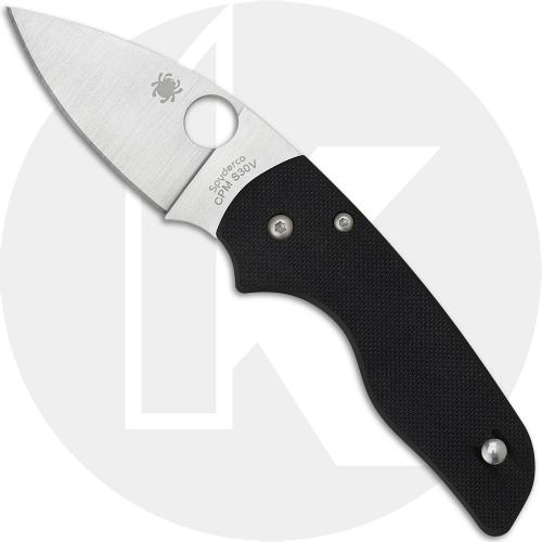 Spyderco C230GP Lil' Native Compact EDC Folding Knife Leaf Blade Black G10 with Compression Lock