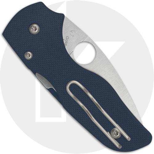 Spyderco Lil Native C230GPCBL Knife - Satin CPM SPY27 - Cobalt Blue G10 - USA Made