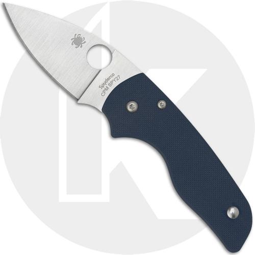 Spyderco Lil' Native C230GPCBL Knife - Satin CPM SPY27 - Cobalt Blue G10 - USA Made